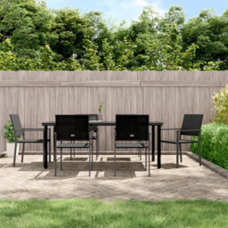 Berkfield 7 Piece Garden Dining Set Poly Rattan And Steel - thumbnail 1