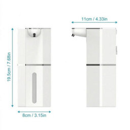 White 360Ml Automatic Soap Dispenser Touchless Gel Sanitizer Sensor Usb Rechargeable - thumbnail 2