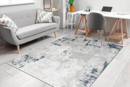 RugsX Modern Carpet Duke 51378 Cream / Blue - Concrete, Stone Structured, Ve  140X190 Cm - thumbnail 5