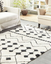 Beliani Rug Khemisset Off-White 160 X 230 Cm Cotton - thumbnail 2
