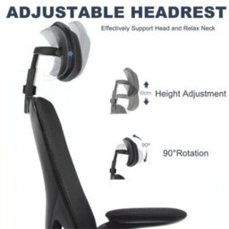 Mesh Office Chair Ergonomic  Swivel Lift Computer Desk Adjustable Height Style 2  Grey - thumbnail 4