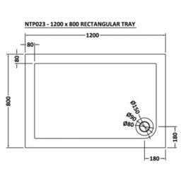 Royal Bathrooms Grand 1200 X 800mm Sliding Door Shower Enclosure With Tray Rectangular & Side Panel 6mm Safety Tempered Glass Screen - thumbnail 9