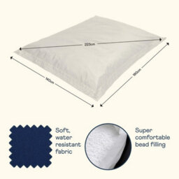Icon Giant Indoor Outdoor Bean Bag Floor Cushion Navy - thumbnail 6