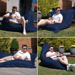Icon Giant Indoor Outdoor Bean Bag Floor Cushion Navy - thumbnail 2
