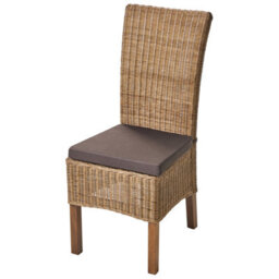 Beliani Set Of 2 Dining Chairs Andes Rattan Brown - thumbnail 8