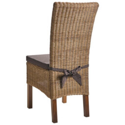 Beliani Set Of 2 Dining Chairs Andes Rattan Brown - thumbnail 7