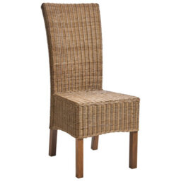 Beliani Set Of 2 Dining Chairs Andes Rattan Brown - thumbnail 5