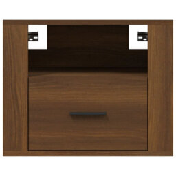 Berkfield Elegant Wall-Mounted Bedside Cabinets 2 Pcs Brown Oak 50X36X40 Cm - thumbnail 6