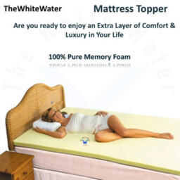TheWhiteWater Limited Mattress Topper Real Memory Foam (5 Cm Thick) Foam Bunk Bed - 77Cm X 190Cm - 30.31 X 74.8 Inches - thumbnail 2