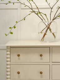Statement Furniture Cromwell Large 6 Drawer Chest Of Drawers With Bobbin Design - Linen Cream - thumbnail 3