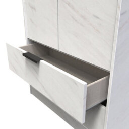 Fuji Tall 2 Drawer Wardrobe In Marble (Ready Assembled) - thumbnail 6