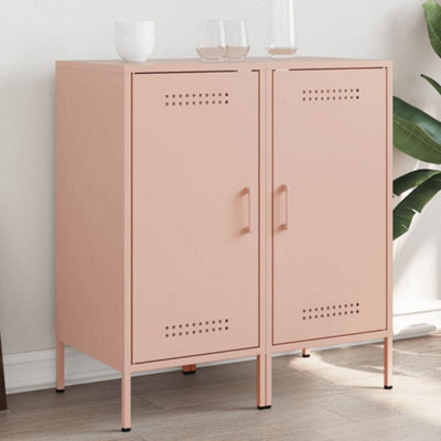 Berkfield Sideboards 2 Pcs Pink 36X39X79 Cm Steel - image 1