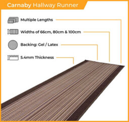 Carnaby Hallway Runner Rug - Hardwearing, Non-Slip & Durable Carpet For Hall, Kitchen & Corridor - thumbnail 2