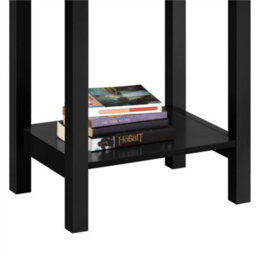 Yaheetech Black Wood Bedside Table End Table With Drawer - thumbnail 9