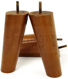 L&F Wood Legs Dark Oak 180mm High Set Of 4 Replacement Angled Furniture Legs Set Of 4 Sofas Chairs Stools M8 - thumbnail 6