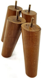 L&F Wood Legs Dark Oak 180mm High Set Of 4 Replacement Angled Furniture Legs Set Of 4 Sofas Chairs Stools M8 - thumbnail 3
