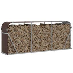 Walplus Log Holder Brown 234X45X100 Cm Galvanised Steel - thumbnail 3