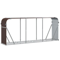 Walplus Log Holder Brown 234X45X100 Cm Galvanised Steel - thumbnail 2