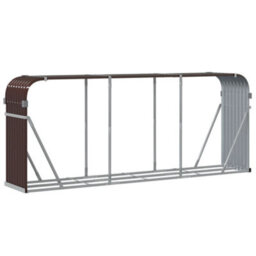 Walplus Log Holder Brown 234X45X100 Cm Galvanised Steel - thumbnail 6