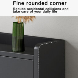 2 Drawer Wooden Shoe Rack Freestanding Cupboard Hallway Footwear Storage Organiser - thumbnail 5