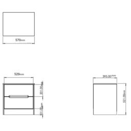 Genoa Ready Assembled Matt Green No Effect 2 Drawer Wide Bedside Chest (H)521mm (W)570mm (D)395mm - thumbnail 5