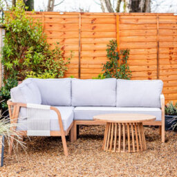 Garden Gear Acacia Eleni Corner Sofa Set With Coffee Table Outdoor Patio Furniture Water-Resistant Hardwood With Thick Cushions - thumbnail 2