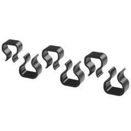 Beliani Set Of 6 Outdoor Fastener Clips Black - thumbnail 1