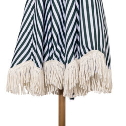 Gardenkraft 2M Striped Outdoor Garden Parasol - Green - thumbnail 2