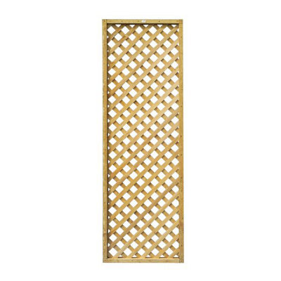 Forest Garden 6Ft Diamond European Softwood Trellis Panel (W)61Cm X (H)183Cm - image 1