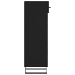 Berkfield Shoe Cabinet Black 30X35X105 Cm Engineered Wood - thumbnail 7