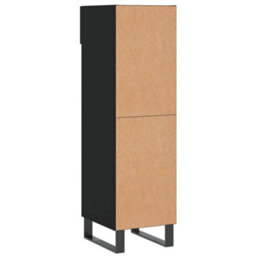 Berkfield Shoe Cabinet Black 30X35X105 Cm Engineered Wood - thumbnail 8