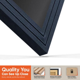 "AK Frames 25X17"" Black Step Vinyl Record Frame With Black Mount For 12 Inch Lp Cover & Disc - Overlapped Design" - thumbnail 3