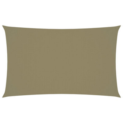 Berkfield Sunshade Sail Oxford Fabric Rectangular 3X6 M Beige - image 1