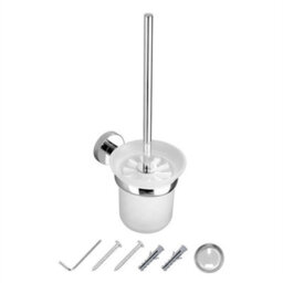 Chrome Polish Westminster Toilet Brush And Holder Wall Mount Glass