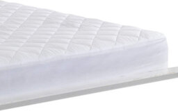 Lancashire Textiles 200 Thread Count 100% Cotton Mattress Protector With Deep Skirt - Double - thumbnail 1