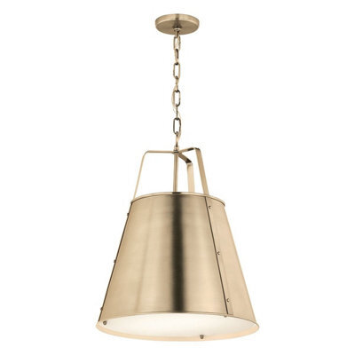 Luminosa Lighting Elstead Etcher Large Pendant Light Champagne Bronze - image 1