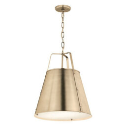 Luminosa Lighting Elstead Etcher Large Pendant Light Champagne Bronze