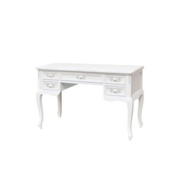 Melody Maison Antique White Dressing Table Desk With Triple Mirror - Pays Blanc Range - thumbnail 8