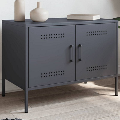 Berkfield Tv Cabinet Anthracite 68X39X50.5 Cm Steel - image 1