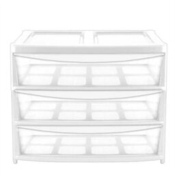 3 Tier White/clear Jumbo Drawer Large Jumbo Storage Drawer Clear Organizer Plastic Tower Unit Home Office