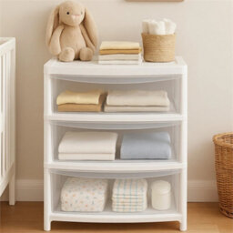 3 Tier White/clear Jumbo Drawer Large Jumbo Storage Drawer Clear Organizer Plastic Tower Unit Home Office - thumbnail 5