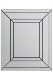 Mirroroutlet Langley All Glass Modern Bevelled Mirror 68 X 58Cm - thumbnail 2