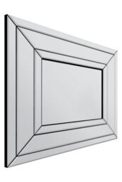 Mirroroutlet Langley All Glass Modern Bevelled Mirror 68 X 58Cm - thumbnail 5