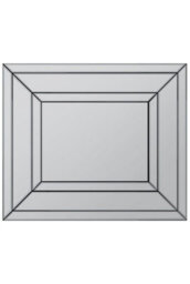 Mirroroutlet Langley All Glass Modern Bevelled Mirror 68 X 58Cm - thumbnail 3