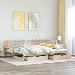 Walplus Daybed With Trundle And Drawers Without Mattress 90X200 Cm - thumbnail 1