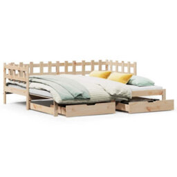 Walplus Daybed With Trundle And Drawers Without Mattress 90X200 Cm - thumbnail 2