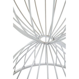 Orsina Jolie Hourglass Mirrored Top Silver Frame Side Table - thumbnail 4