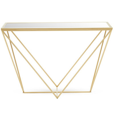 Premier Housewares Interiors By Premier Farran Gold Finish Rectangular Console Table - image 1
