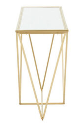 Premier Housewares Interiors By Premier Farran Gold Finish Rectangular Console Table - thumbnail 3