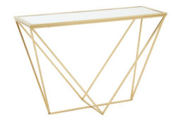 Premier Housewares Interiors By Premier Farran Gold Finish Rectangular Console Table - thumbnail 2